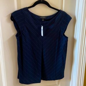 NWT Navy Scoop neck blouse.